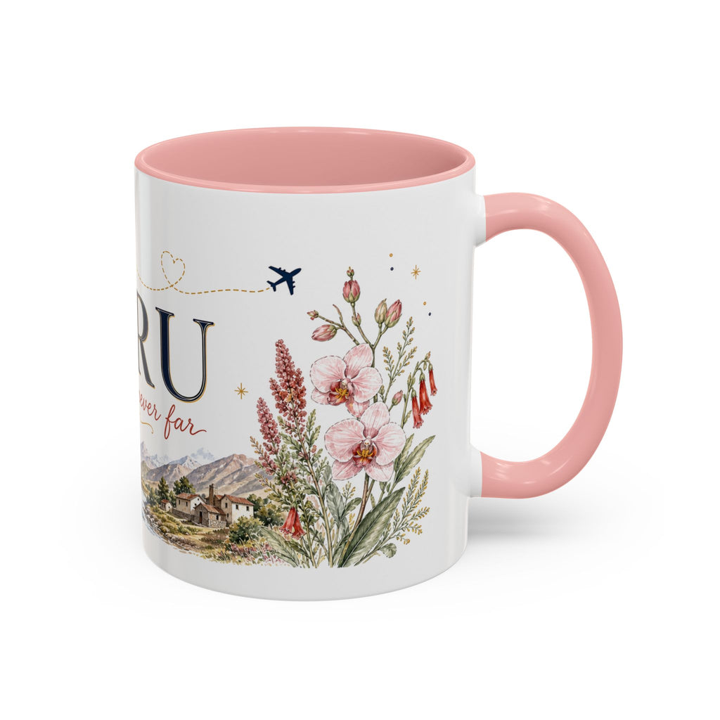 Peru Home Country Mug | Moving Away Gift | Long Distance Friendship | 11 oz 15 oz Accent Mug