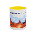 Monument Valley Coffee Mug | Travel Destination Souvenir Gift | Accent Color Ceramic 11oz 15oz