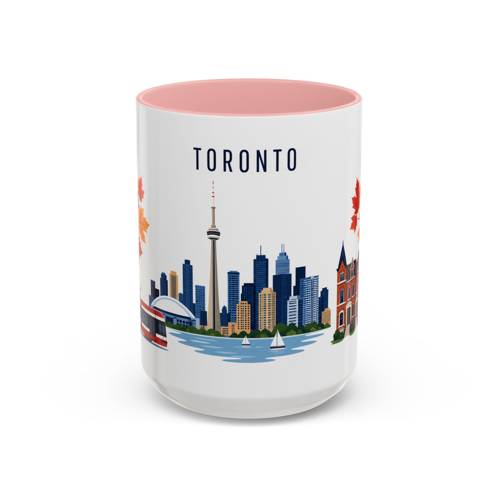 Toronto Coffee Mug | Canada Travel Souvenir | Porcelain Decal City Gift | 11oz 15oz Accent Mug