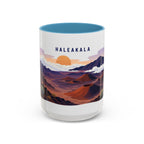 Haleakala National Park Coffee Mug | Solid Color Block Park Souvenir | 11oz 15oz Accent Mug