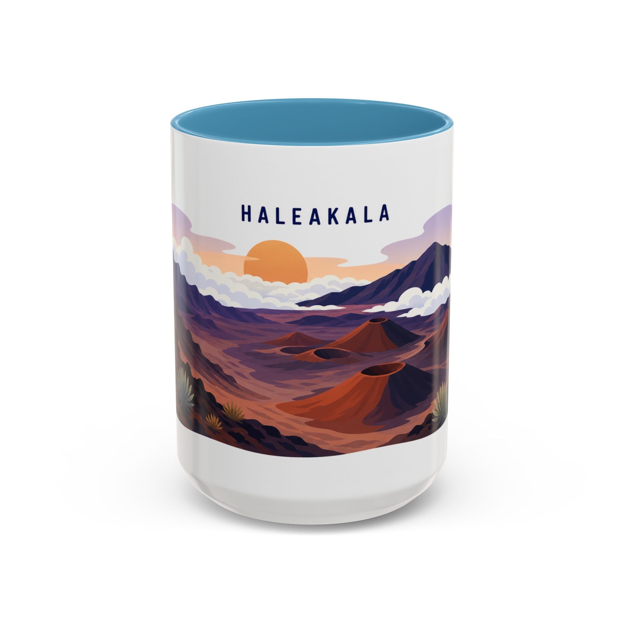 Haleakala National Park Coffee Mug | Solid Color Block Park Souvenir | 11oz 15oz Accent Mug