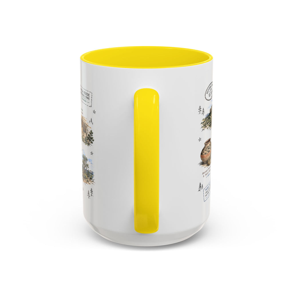 Mesa Verde National Park Coffee Mug | Colorado Ancient Cliff Dwellings Gift | Accent Color Ceramic 11oz 15oz