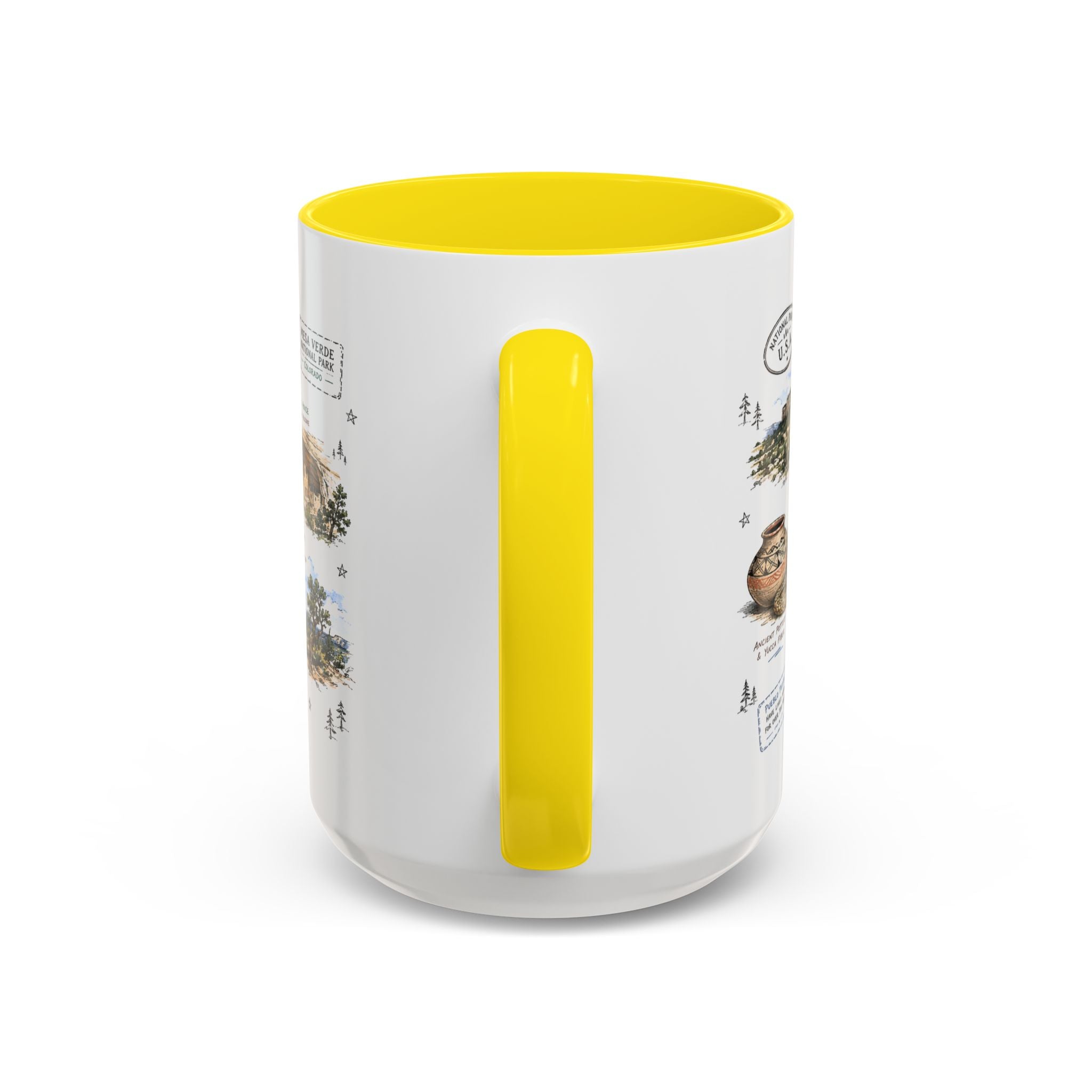 Mesa Verde National Park Coffee Mug | Colorado Ancient Cliff Dwellings Gift | Accent Color Ceramic 11oz 15oz