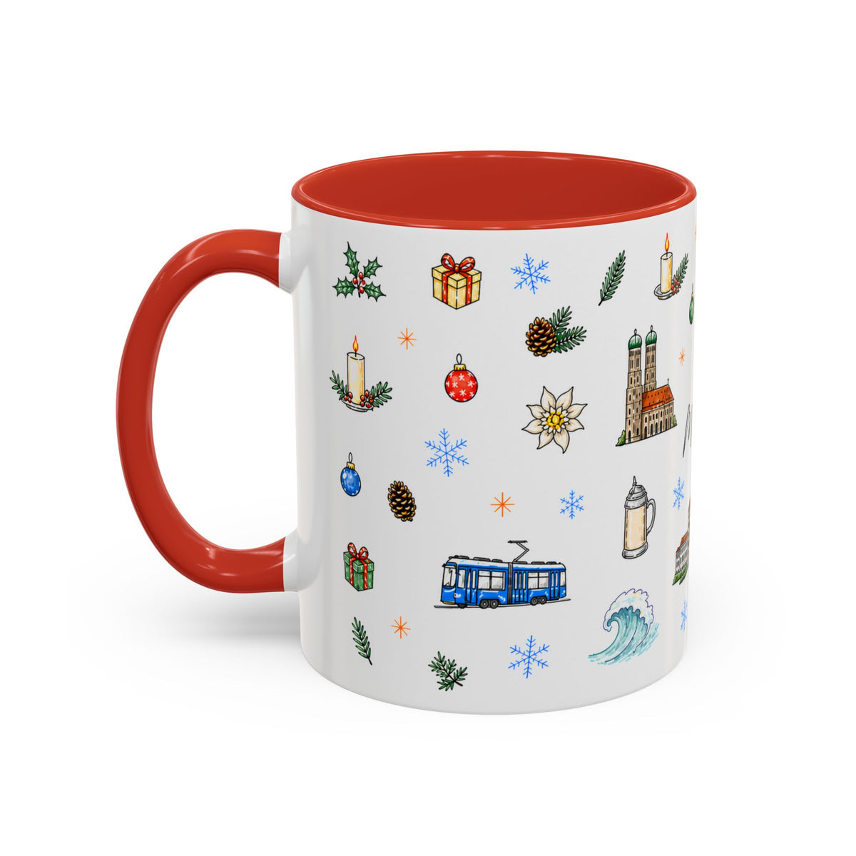 Munich Christmas Mug | Watercolor City Souvenir, Travel Gift (11oz/15oz)