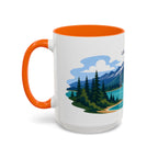 Lake Clark National Park Coffee Mug | Solid Color Block Park Souvenir | 11oz 15oz Accent Mug