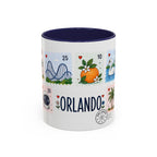 Orlando Coffee Mug | Postage Stamp Collage Mug | Travel Souvenir Accent Cup 11oz 15oz