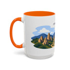 Pinnacles National Park Coffee Mug | Solid Color Block Park Souvenir | 11oz 15oz Accent Mug