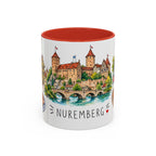 Nuremberg Illustrated Travel Mug | City Souvenir Accent Coffee Mug | 11oz 15oz Ceramic Cup