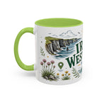 Irish West Coast Coffee Mug | Travel Destination Souvenir Gift | Accent Color Ceramic 11oz 15oz