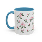 Connecticut Mountain Laurel Mug, State Flower Floral Coffee Cup, 11oz Botanical Gift