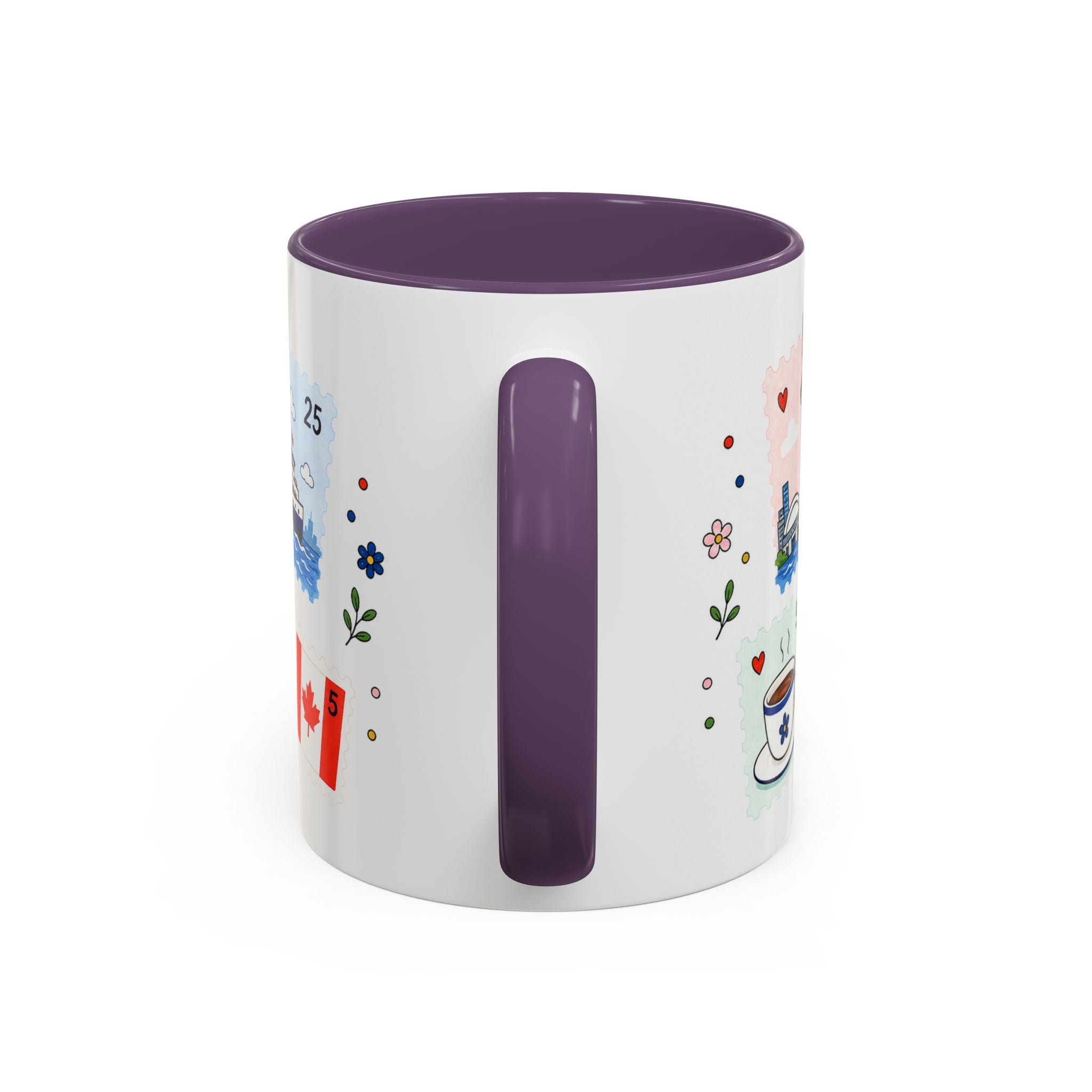 Toronto Coffee Mug | Postage Stamp Collage Mug | Travel Souvenir Accent Cup 11oz 15oz