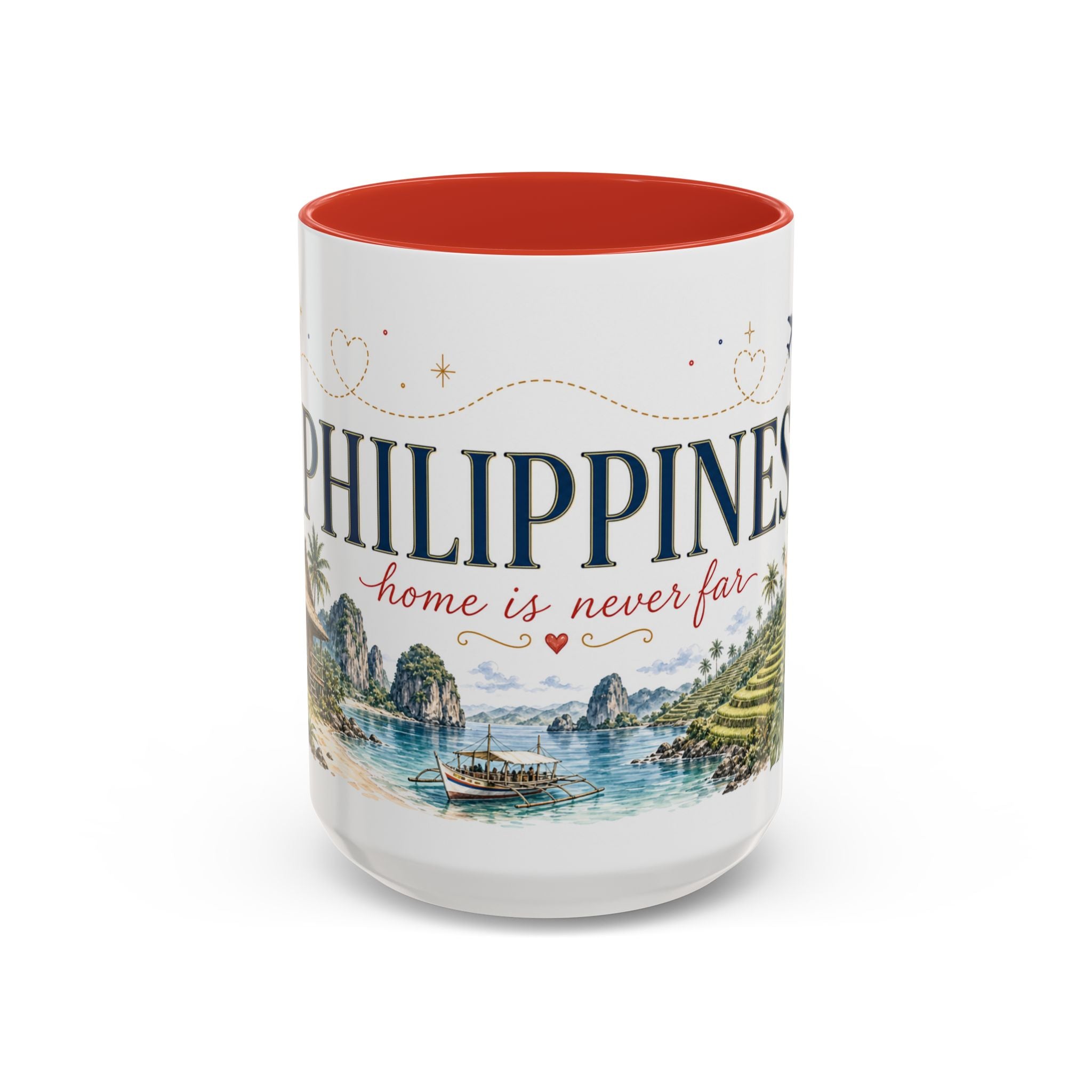 Philippines Home Country Mug | Moving Away Gift | Long Distance Friendship | 11 oz 15 oz Accent Mug