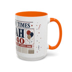 Birthday Newspaper Mug | Custom Name Age Date Gift | The Birthday Times Coffee Cup 11oz 15oz