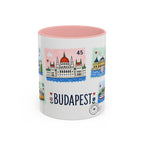 Budapest Coffee Mug | Postage Stamp Collage Mug | Travel Souvenir Accent Cup 11oz 15oz
