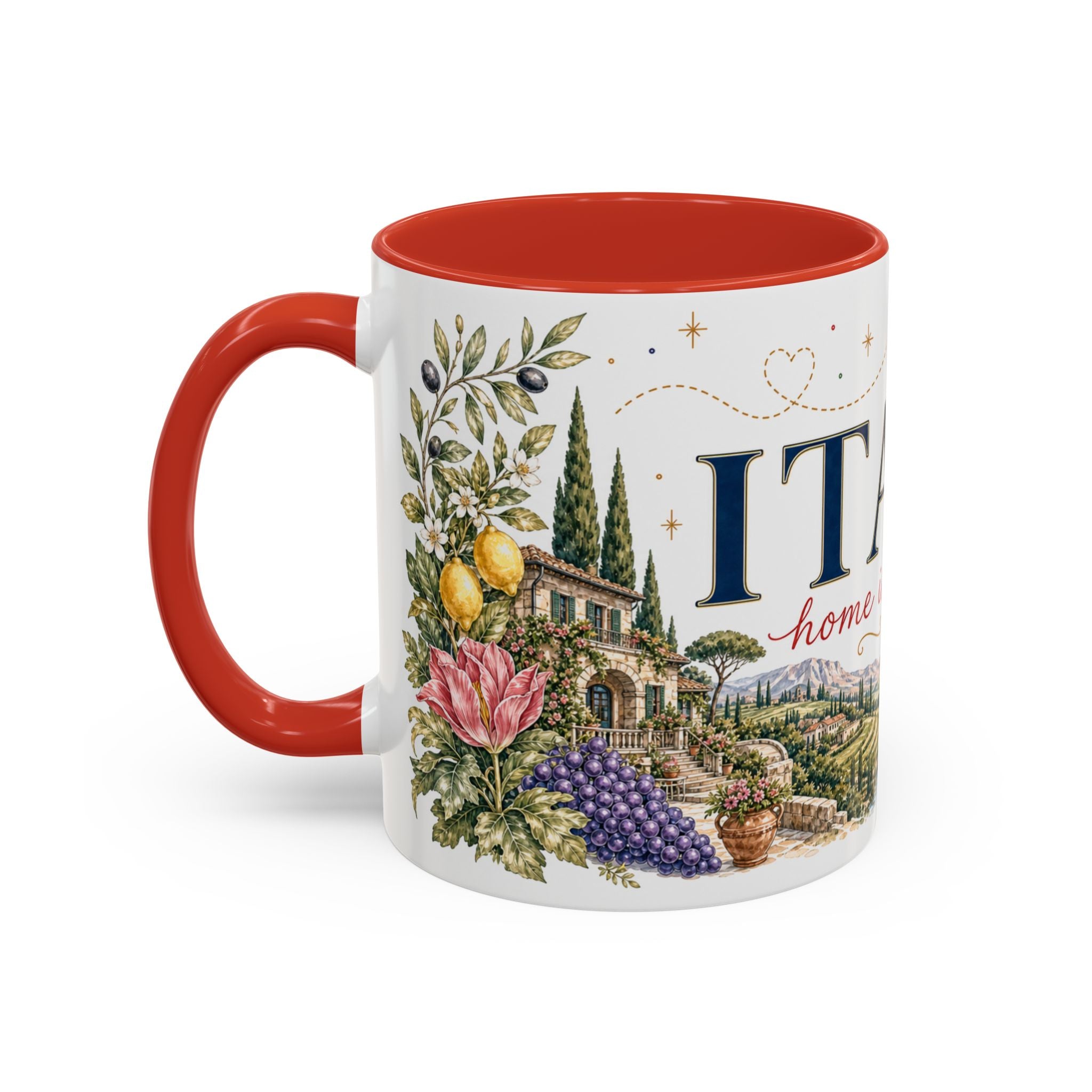 Italy Home Country Mug | Moving Away Gift | Long Distance Friendship | 11 oz 15 oz Accent Mug