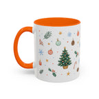 Christmas Mug | Watercolor Tree Gifts Wreath Holiday Cup | Accent Coffee Mug 11oz 15oz