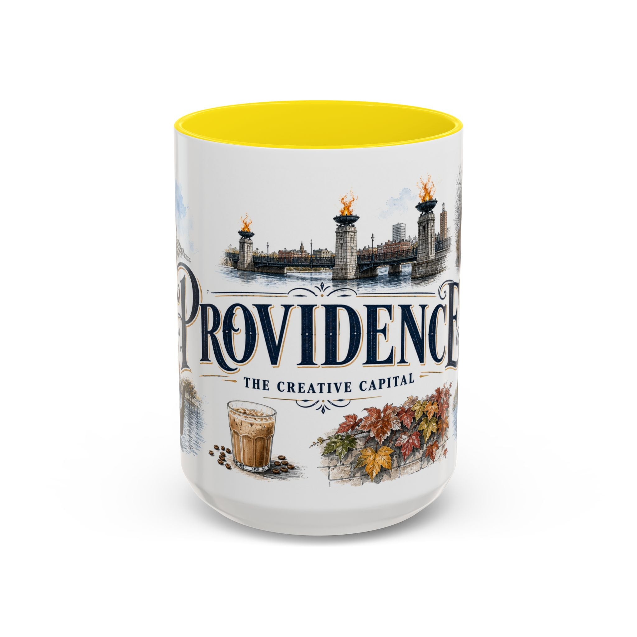 Providence Coffee Mug | United States Travel Souvenir | Vintage Illustrated City Gift | 11 oz 15 oz Accent Mug