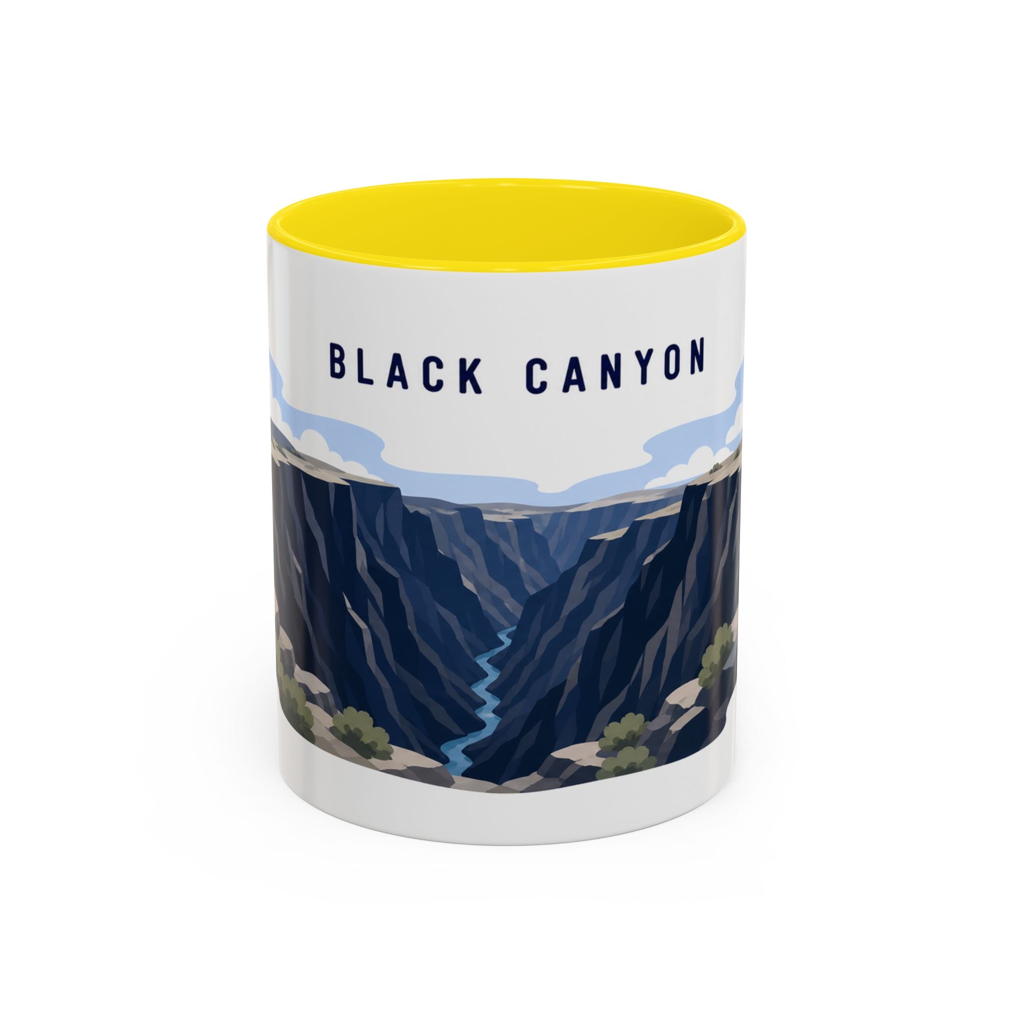 Black Canyon of the Gunnison National Park Coffee Mug | Solid Color Block Park Souvenir | 11oz 15oz Accent Mug