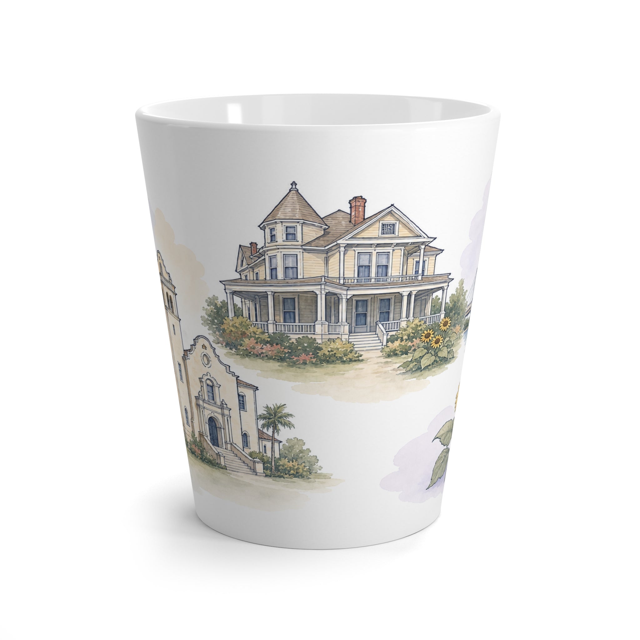 Melbourne Latte Mug | Watercolor City Travel Mug | 12 oz Ceramic Souvenir Gift