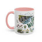 Irish West Coast Coffee Mug | Travel Destination Souvenir Gift | Accent Color Ceramic 11oz 15oz
