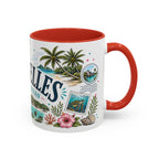 Seychelles Coffee Mug | Travel Destination Souvenir Gift | Accent Color Ceramic 11oz 15oz