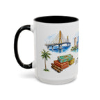Tampa Illustrated Travel Mug | City Souvenir Accent Coffee Mug | 11oz 15oz Ceramic Cup