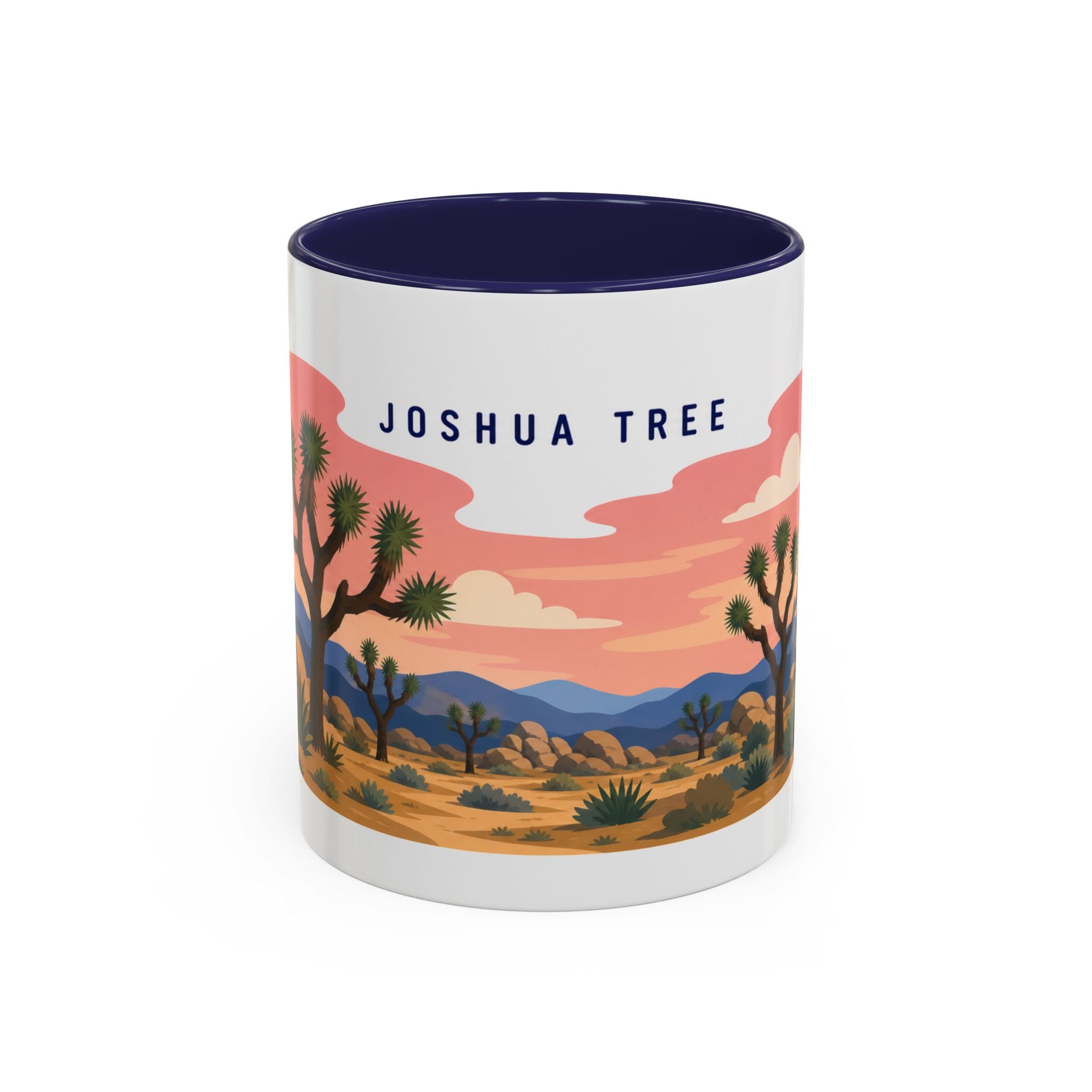 Joshua Tree National Park Coffee Mug | Solid Color Block Park Souvenir | 11oz 15oz Accent Mug