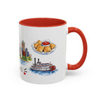 St. Louis Illustrated Travel Mug | City Souvenir Accent Coffee Mug | 11oz 15oz Ceramic Cup