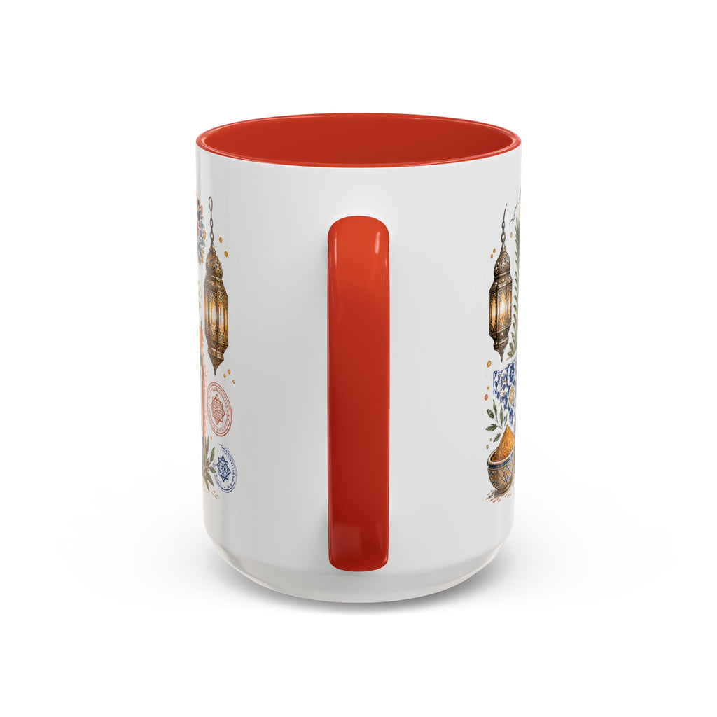 Marrakech Medina Coffee Mug | Travel Destination Souvenir Gift | Accent Color Ceramic 11oz 15oz