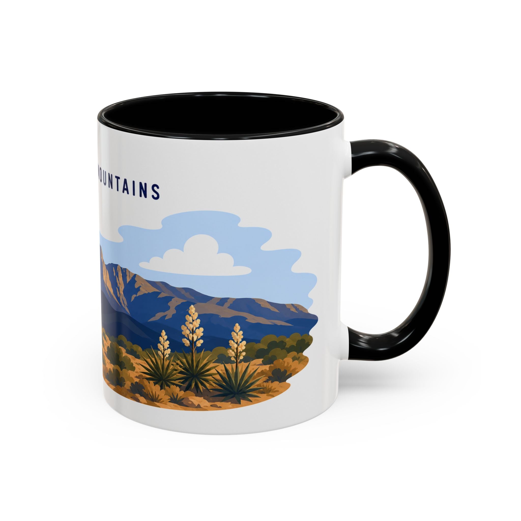 Guadalupe Mountains National Park Coffee Mug | Solid Color Block Park Souvenir | 11oz 15oz Accent Mug