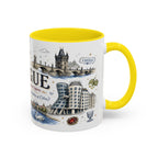 Prague Coffee Mug | Czech Republic Souvenir Travel Gift | Accent Color Ceramic 11oz 15oz