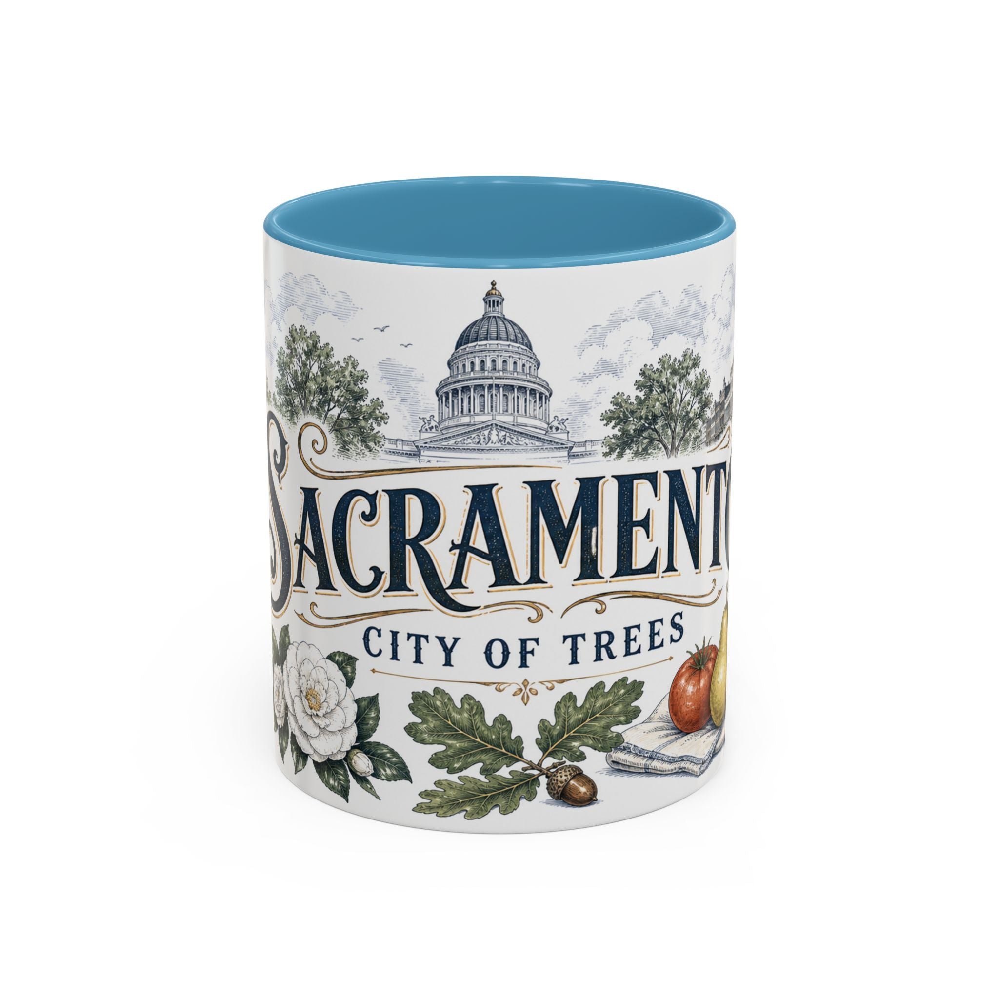 Sacramento Coffee Mug | United States Travel Souvenir | Vintage Illustrated City Gift | 11 oz 15 oz Accent Mug