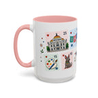 Mexico City Coffee Mug | Postage Stamp Collage Mug | Travel Souvenir Accent Cup 11oz 15oz
