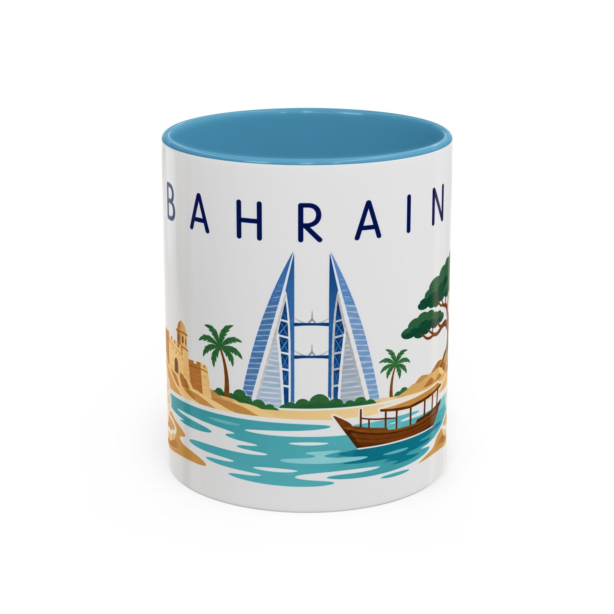 Bahrain Coffee Mug | Travel Souvenir Accent Mug | Country Gift Ceramic Cup 11oz 15oz