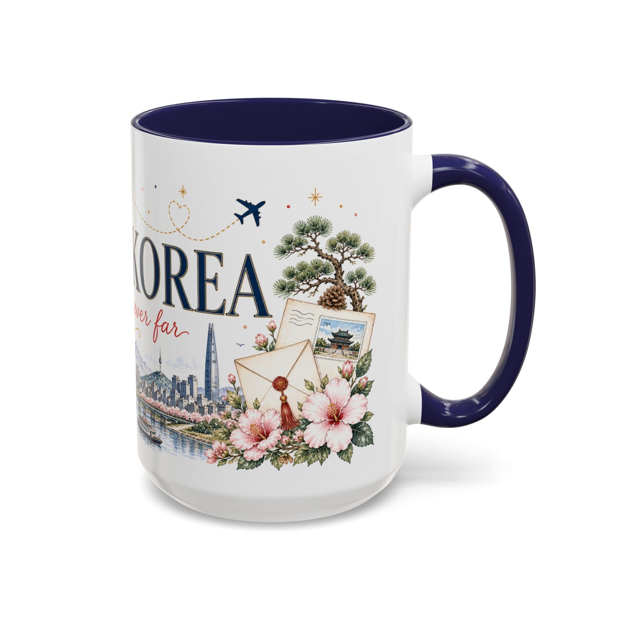 South Korea Home Country Mug | Moving Away Gift | Long Distance Friendship | 11 oz 15 oz Accent Mug