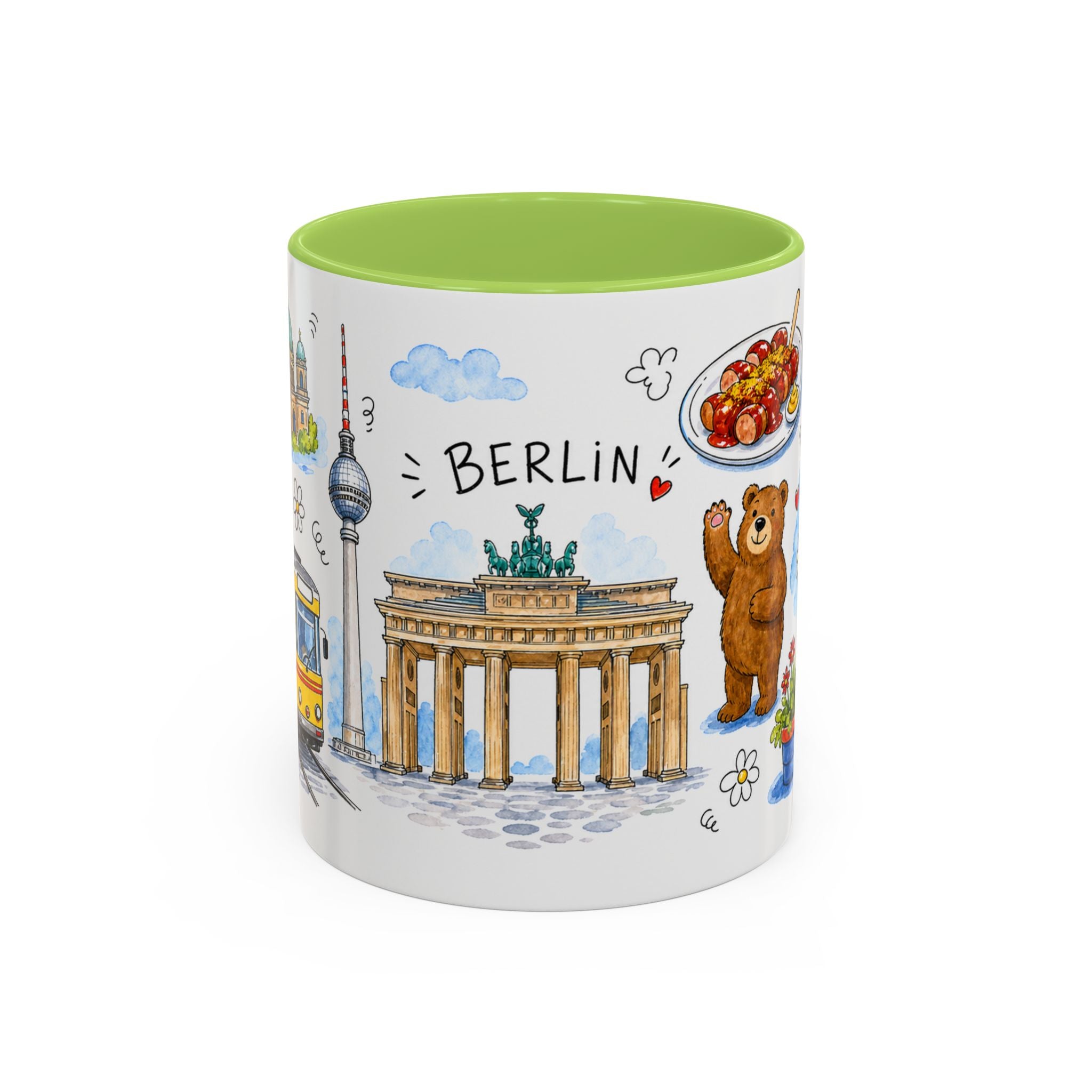 Berlin Travel Mug | European City Souvenir Accent Coffee Mug | 11oz 15oz Ceramic Cup