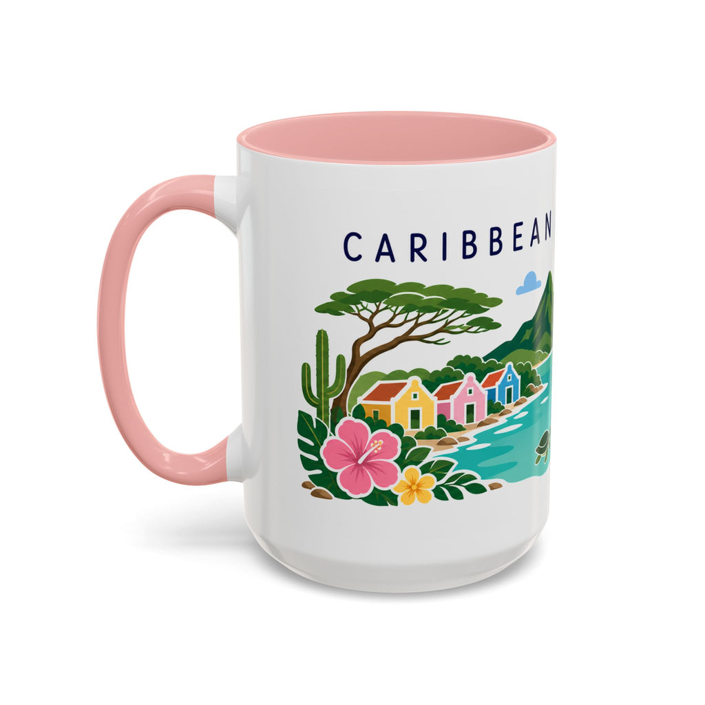 Caribbean Netherlands Coffee Mug | Travel Souvenir Accent Mug | Country Gift Ceramic Cup 11oz 15oz