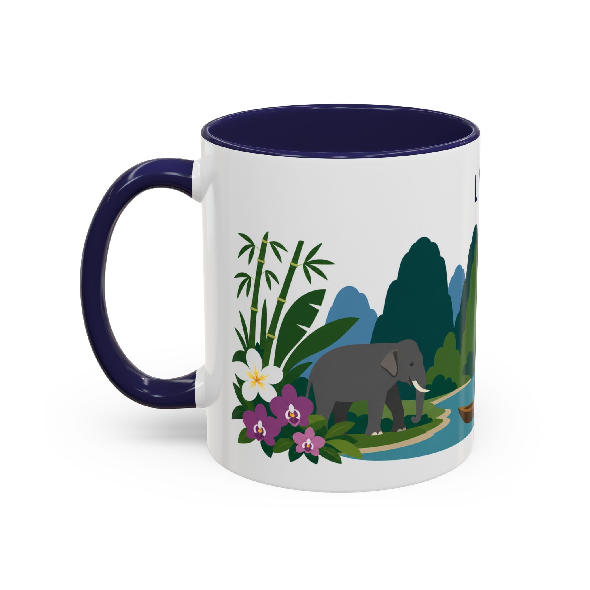 Laos Coffee Mug | Travel Souvenir Accent Mug | Country Gift Ceramic Cup 11oz 15oz