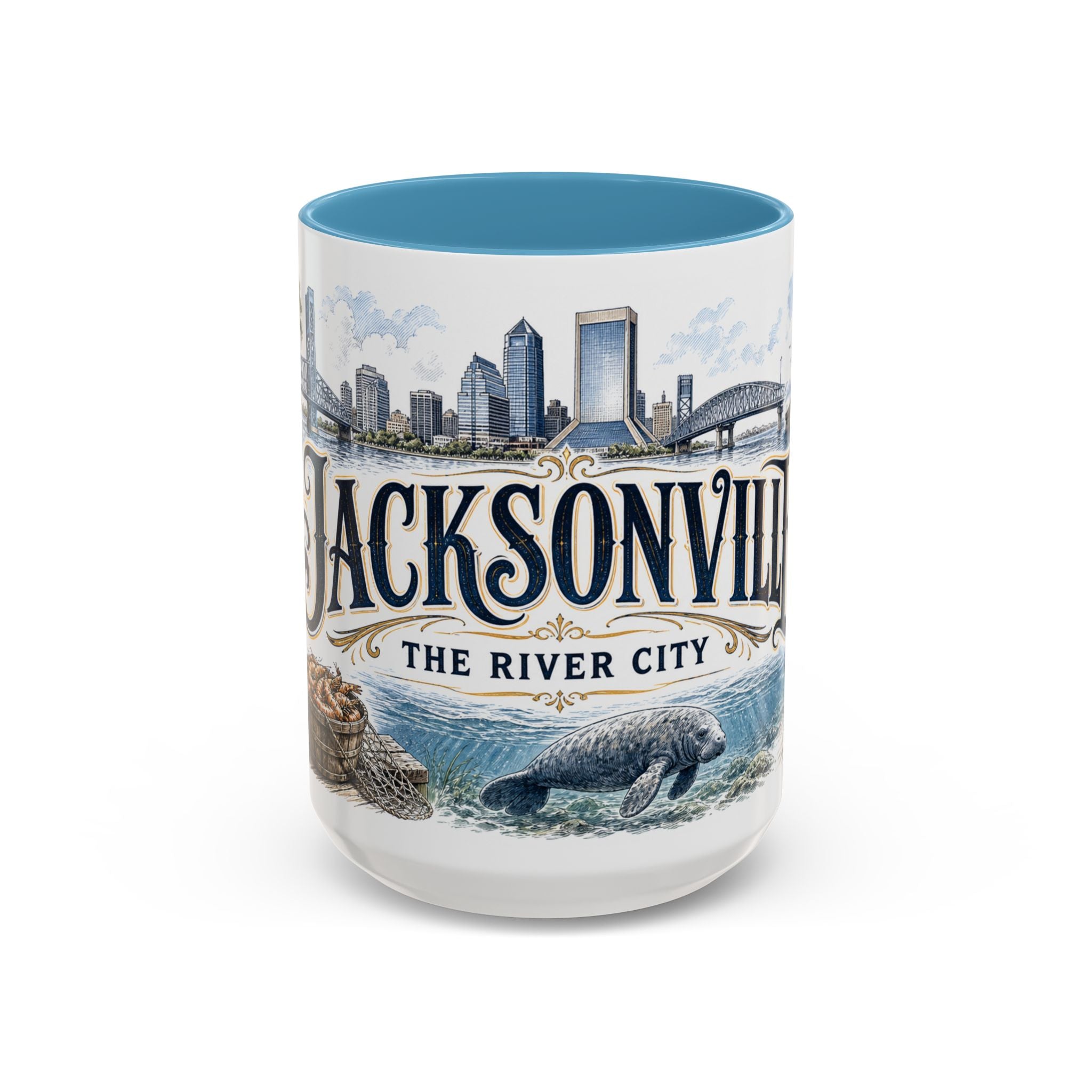 Jacksonville Coffee Mug | United States Travel Souvenir | Vintage Illustrated City Gift | 11 oz 15 oz Accent Mug