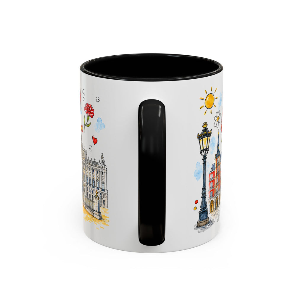 Madrid Travel Mug | European City Souvenir Accent Coffee Mug | 11oz 15oz Ceramic Cup