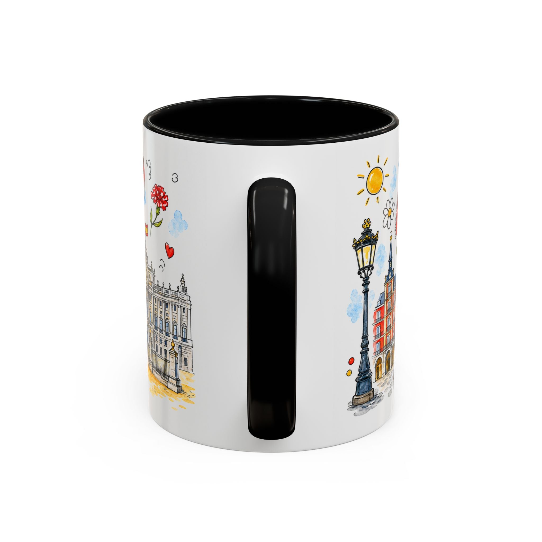 Madrid Travel Mug | European City Souvenir Accent Coffee Mug | 11oz 15oz Ceramic Cup