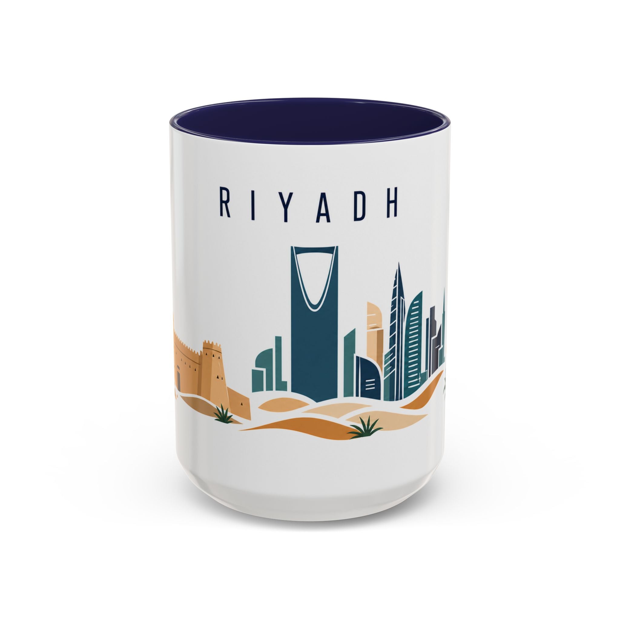 Riyadh Coffee Mug | Saudi Arabia Travel Souvenir | Porcelain Decal City Gift | 11oz 15oz Accent Mug