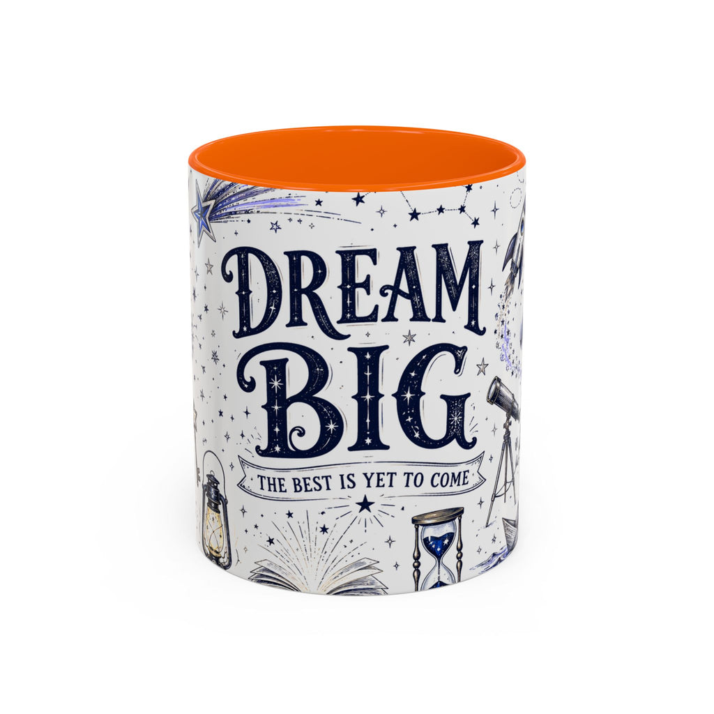 Dream Big Coffee Mug | Class of 2026 Graduation Gift | Accent Color Ceramic 11oz 15oz