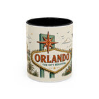 Orlando Coffee Mug | United States Travel Souvenir | Vintage Illustrated City Gift | 11 oz 15 oz Accent Mug