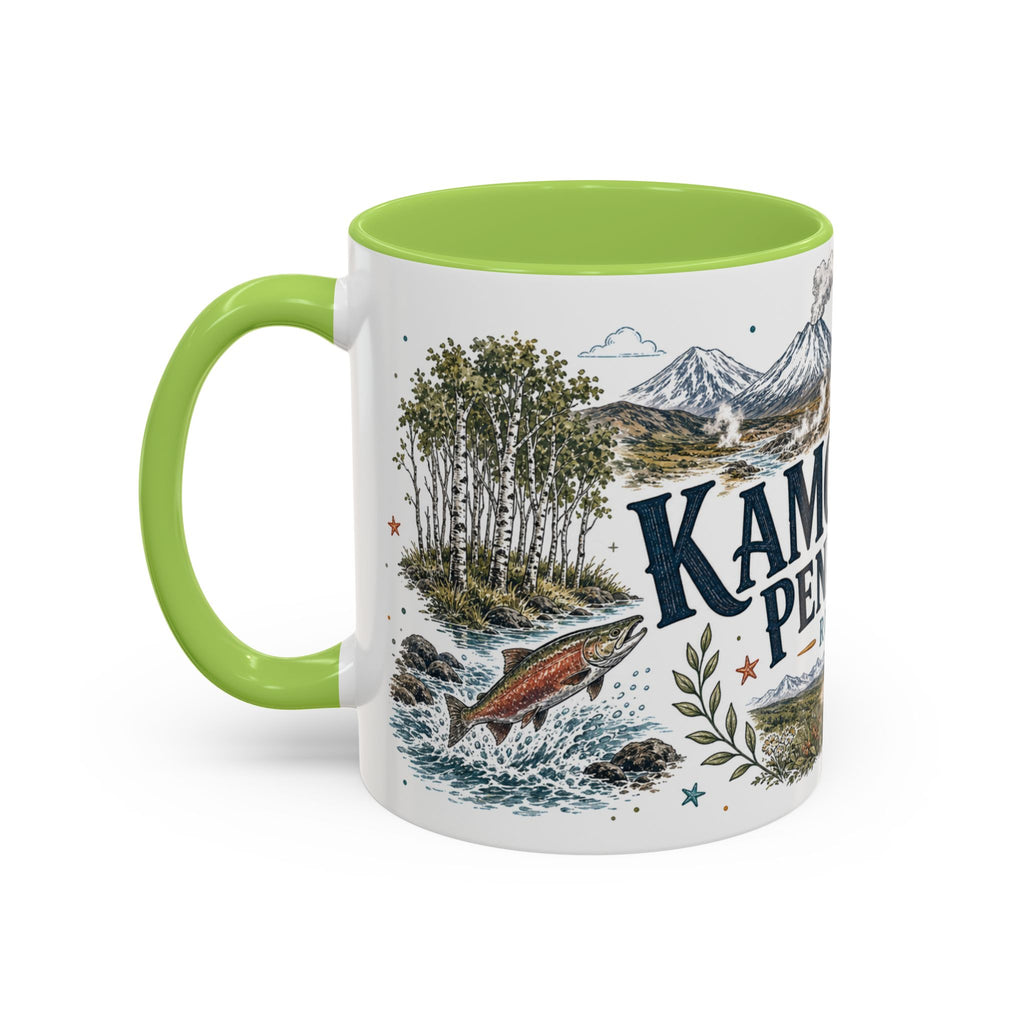 Kamchatka Peninsula Mug, Russia Travel Souvenir, Bucket List Gift, Accent Ceramic Coffee Mug 11oz 15oz