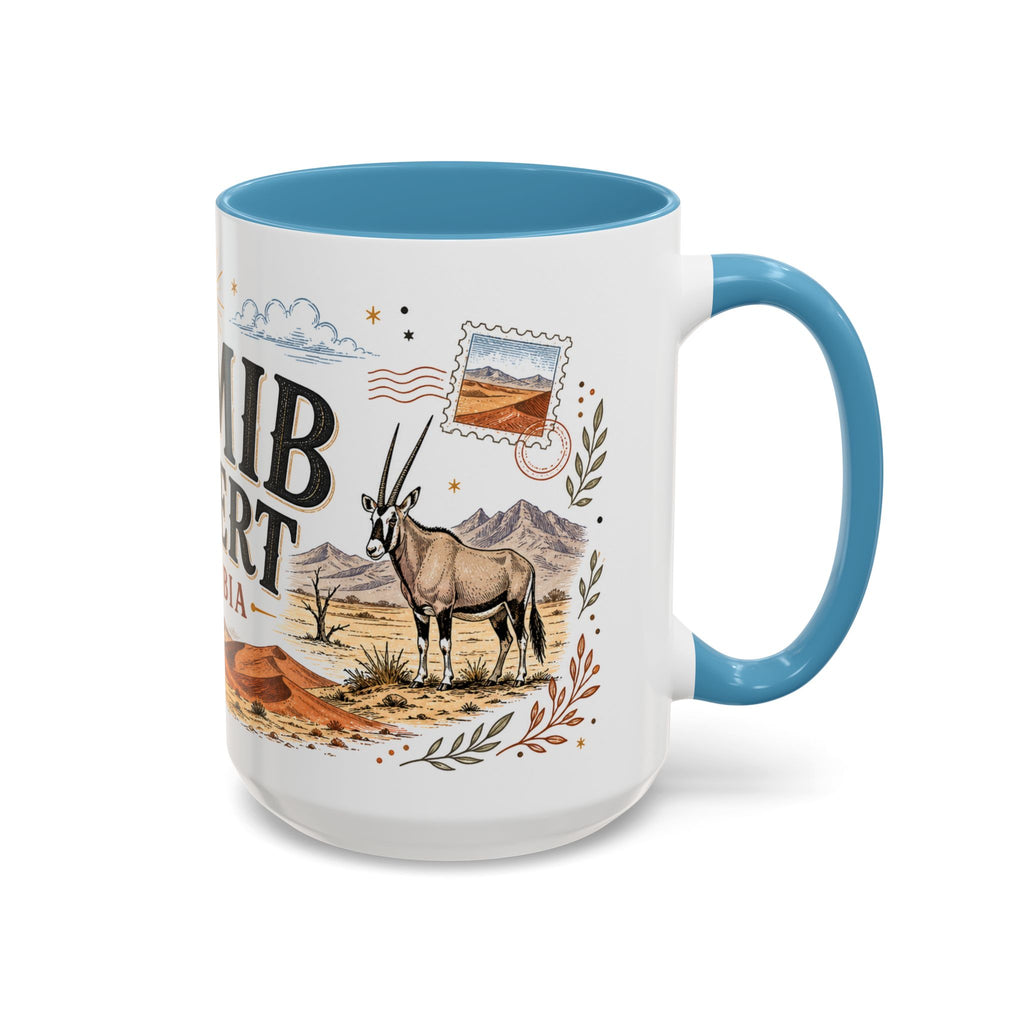Namib Desert Coffee Mug | Travel Destination Souvenir Gift | Accent Color Ceramic 11oz 15oz