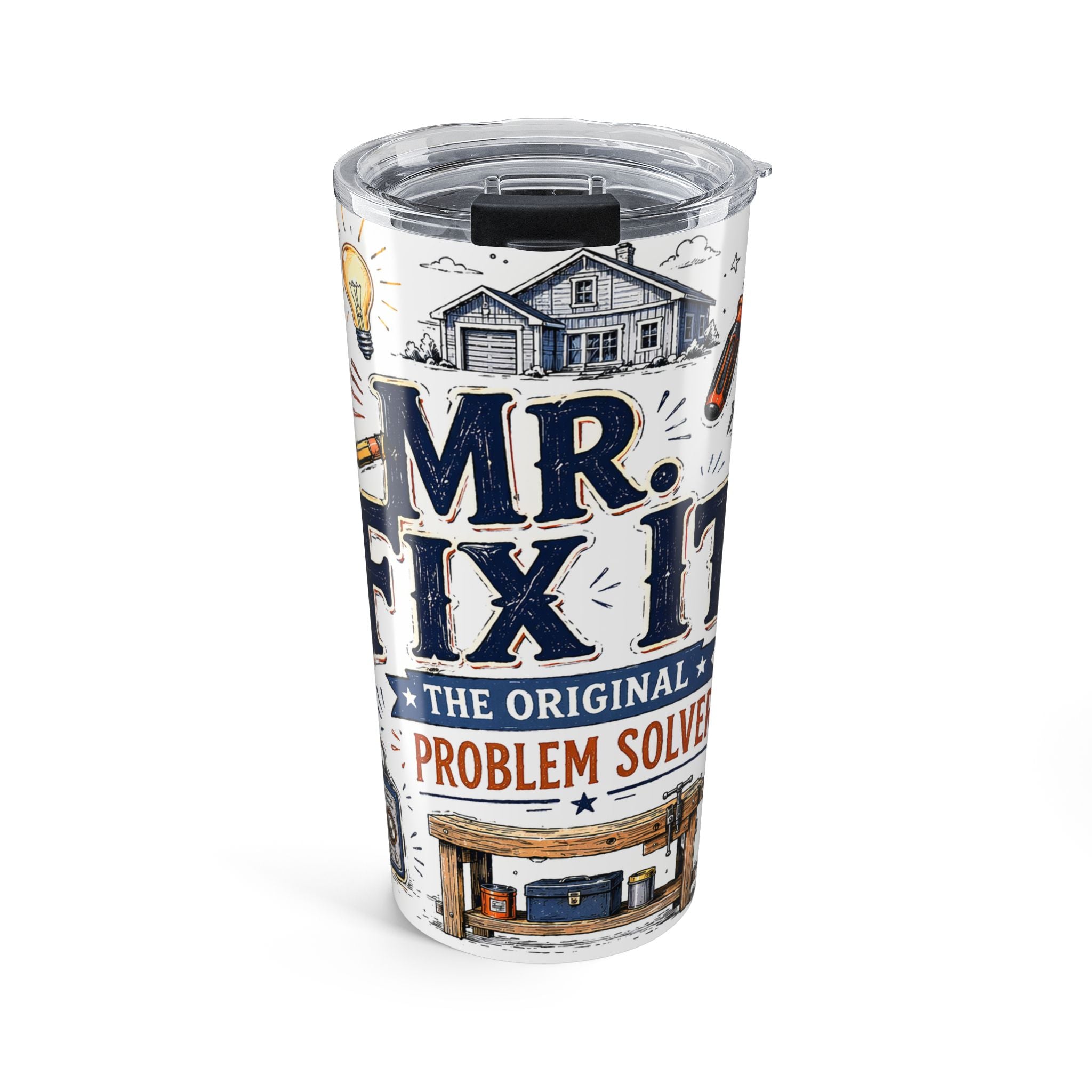 Mr Fix It 20oz Tumbler | Father's Day Gift for Dad | Insulated Stainless Steel Travel Cup