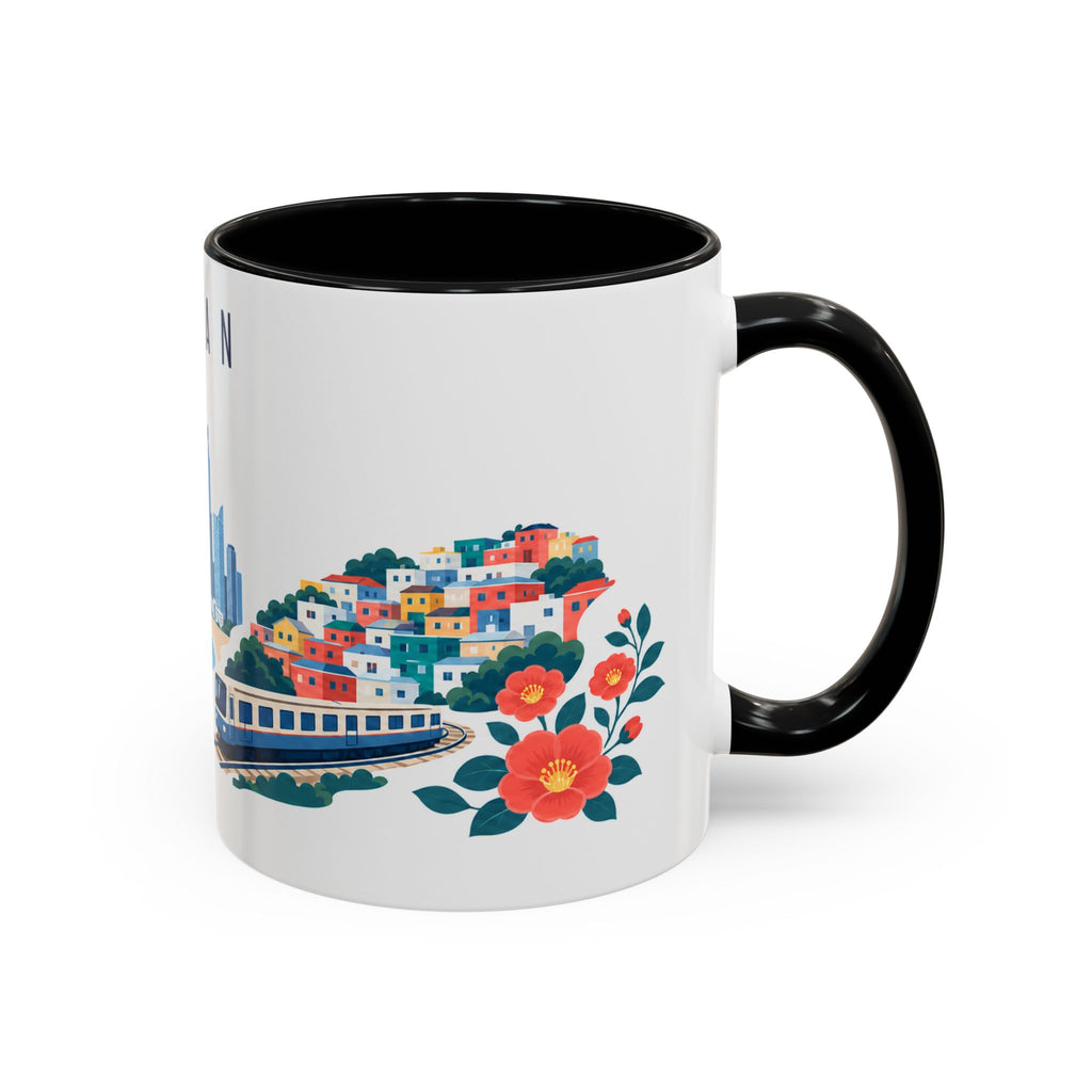 Busan Coffee Mug | South Korea Travel Souvenir | Porcelain Decal City Gift | 11oz 15oz Accent Mug
