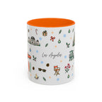 Los Angeles Christmas Mug | Watercolor City Souvenir | Ceramic Coffee Cup (11oz or 15oz)