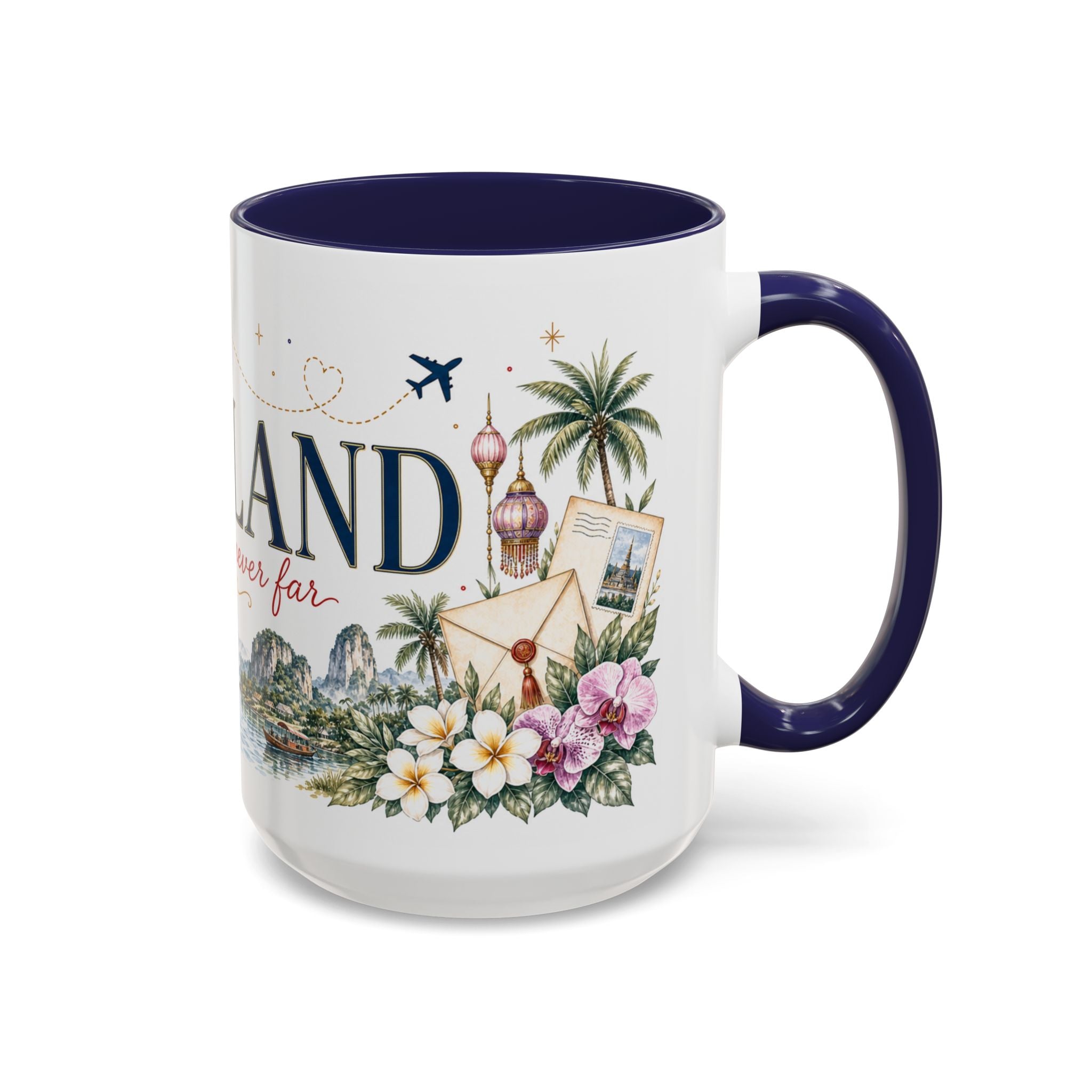 Thailand Home Country Mug | Moving Away Gift | Long Distance Friendship | 11 oz 15 oz Accent Mug
